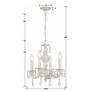 Crystorama Sutton 15" Vintage White Traditional Crystal Chandelier
