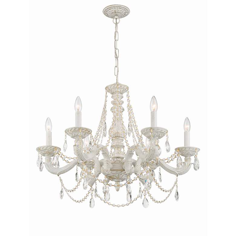 Image 2 Crystorama Sutton Antique White 28" Wide Chandelier more views