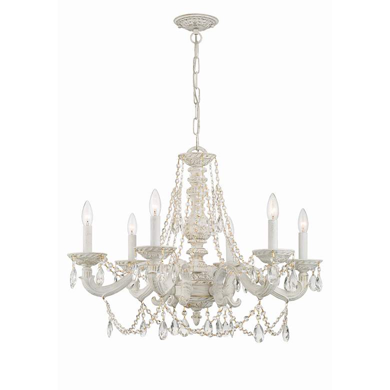 Image 3 Crystorama Sutton Antique White 28" Wide Chandelier more views