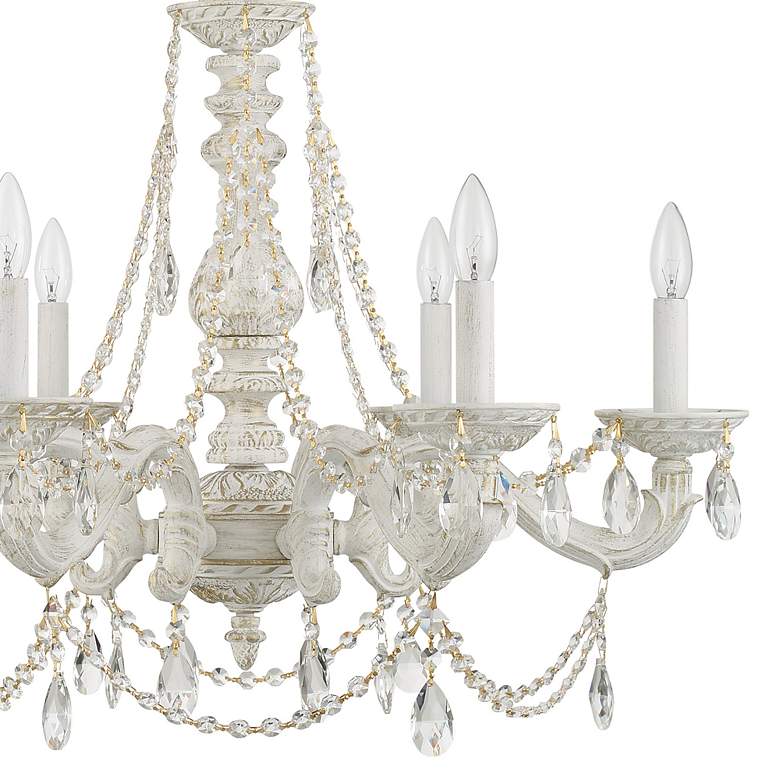 Image 5 Crystorama Sutton Antique White 28" Wide Chandelier more views