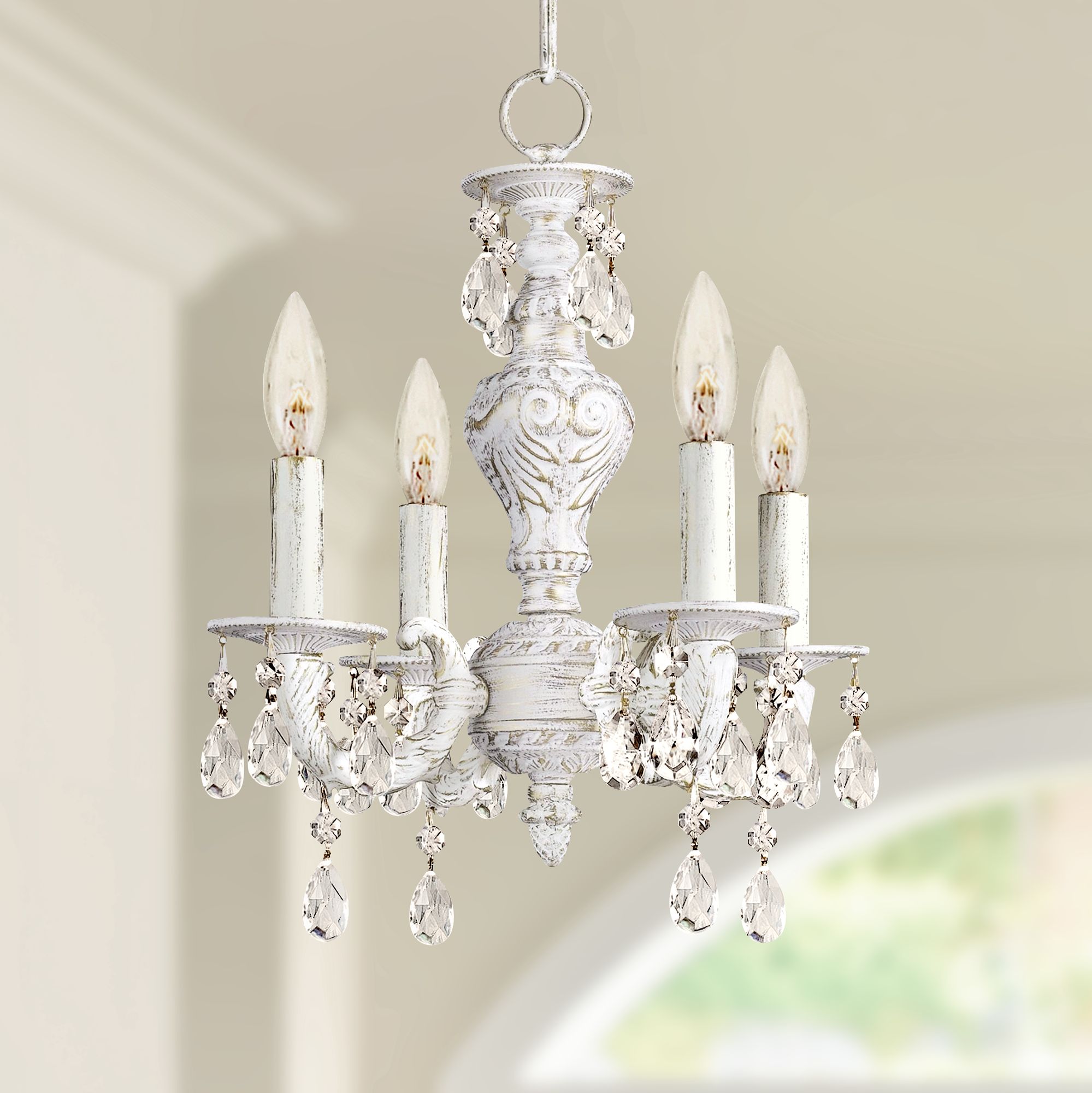 White Ivory Mini Chandelier Chandeliers Lamps Plus