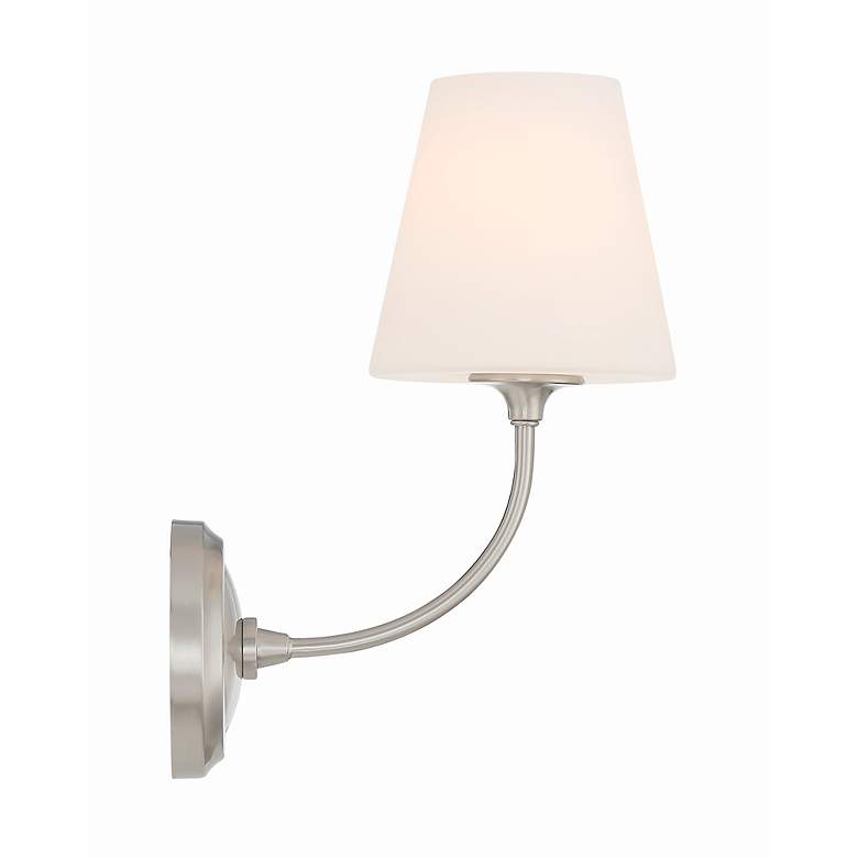 Image 2 Crystorama Sylvan 13 1/4" High Brushed Nickel Wall Sconce more views