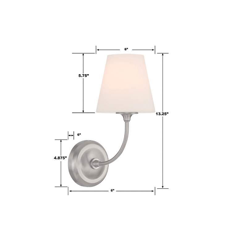Image 6 Crystorama Sylvan 13 1/4" High Brushed Nickel Wall Sconce more views