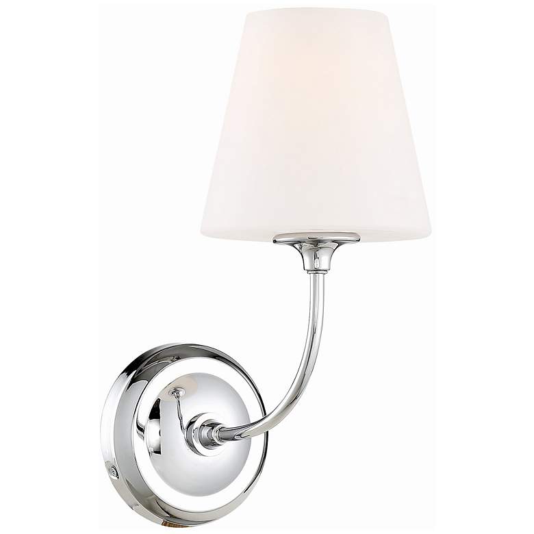 Image 2 Crystorama Sylvan 13 3/4 inch High Polished Chrome Wall Sconce