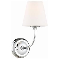Crystorama Sylvan 13 3/4" High Polished Chrome Wall Sconce