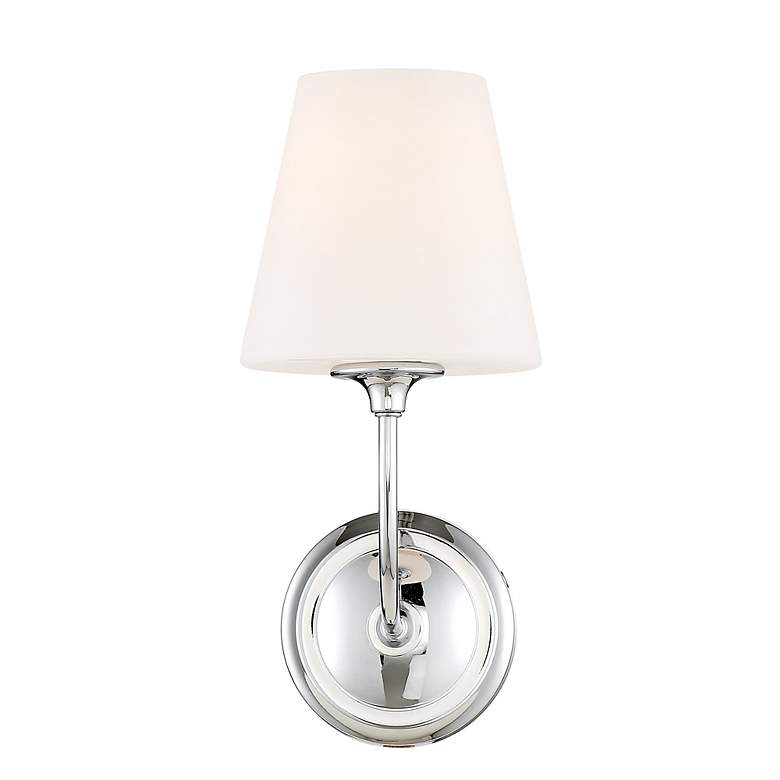 Image 3 Crystorama Sylvan 13 3/4" High Polished Chrome Wall Sconce more views