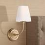 1_Crystorama Sylvan 13 3/4" Vibrant Gold White Glass Shade Wall Sconce