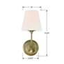 3_Crystorama Sylvan 13 3/4" Vibrant Gold White Glass Shade Wall Sconce more views