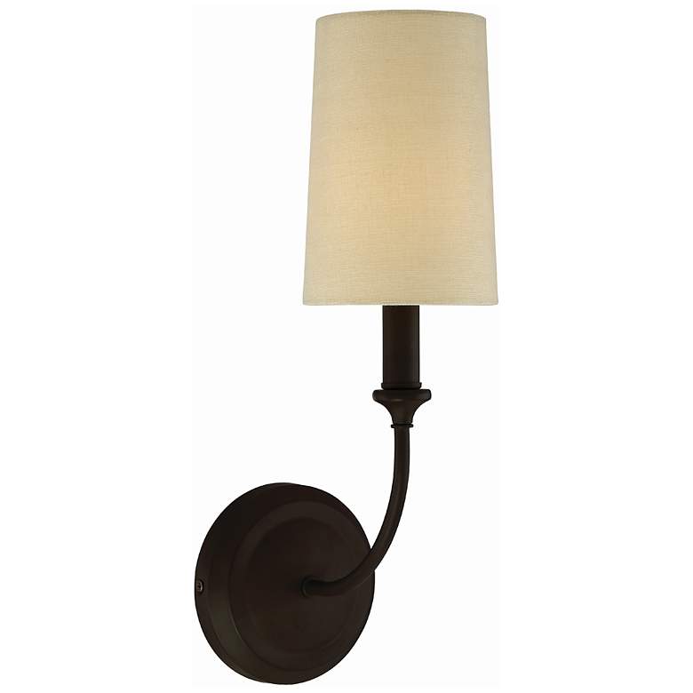 Image 1 Crystorama Sylvan 15 3/4" High Dark Bronze Wall Sconce
