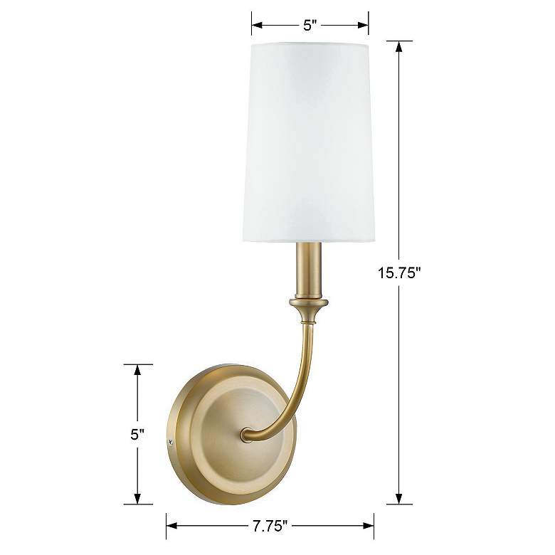 Image 7 Crystorama Sylvan 15 3/4" High Vibrant Gold Wall Sconce more views
