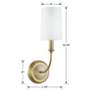 7_Crystorama Sylvan 15 3/4" High Vibrant Gold Wall Sconce more views