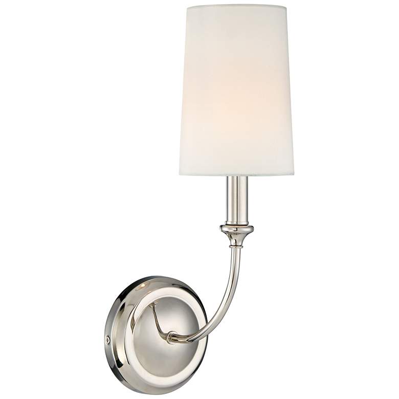 Crystorama Sylvan 15 3/4&quot;H Polished Nickel Wall Sconce