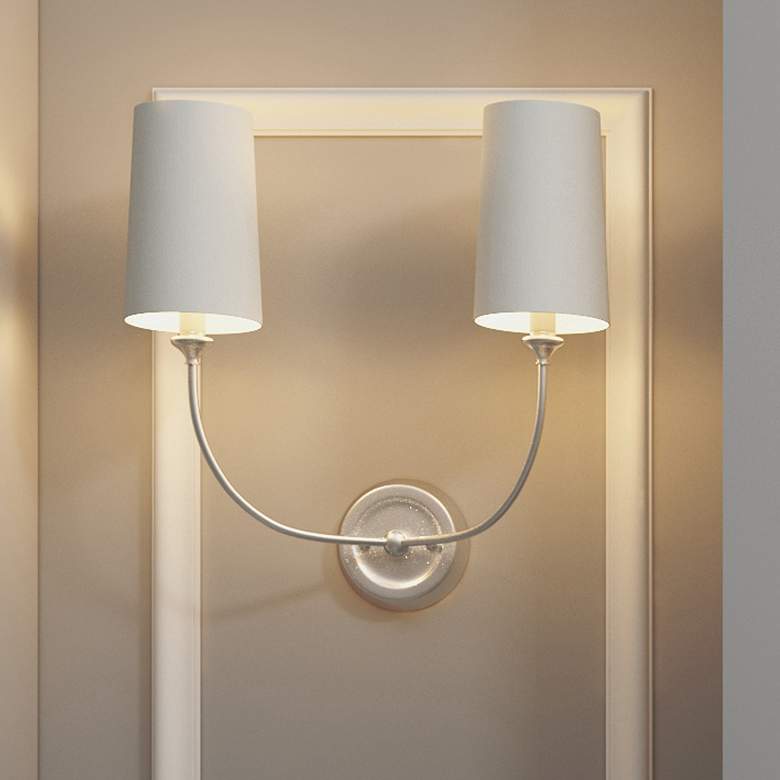Image 1 Crystorama Sylvan 16" High Polished Nickel 2-Light Sconce