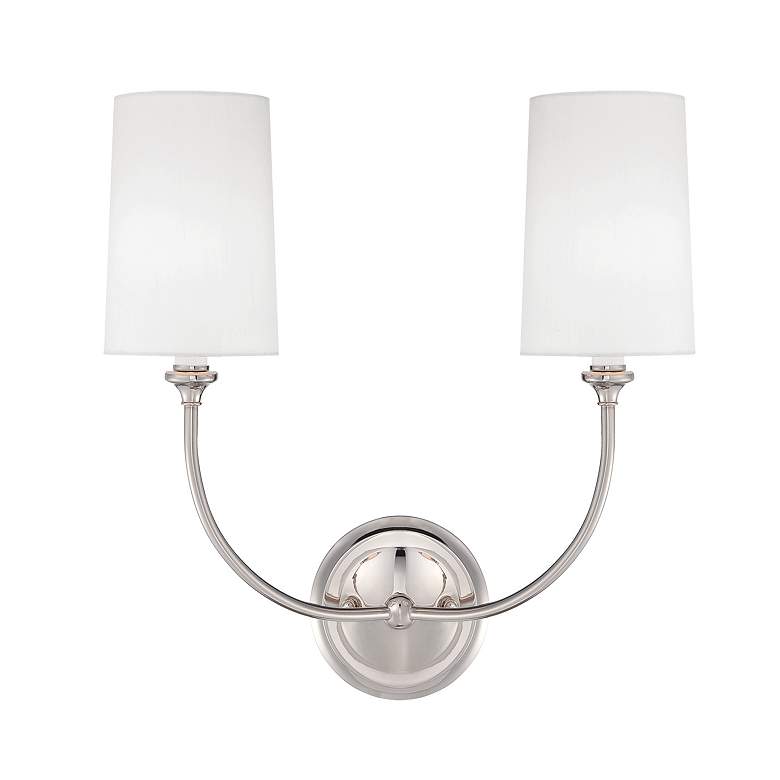 Image 5 Crystorama Sylvan 16" High Polished Nickel 2-Light Sconce more views