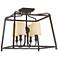 Crystorama Sylvan 16" Wide 4-Light Dark Bronze Ceiling Light