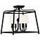 Crystorama Sylvan 16" Wide Black Forged Ceiling Light