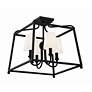 2_Crystorama Sylvan 16" Wide Black Forged Ceiling Light more views