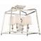 Crystorama Sylvan 16" Wide Nickel Open Cage Ceiling Light with Shades