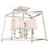 Crystorama Sylvan 16" Wide Nickel Open Cage Ceiling Light with Shades