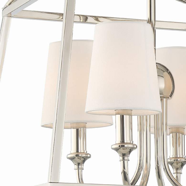 Image 6 Crystorama Sylvan 16" Wide Nickel Open Cage Ceiling Light with Shades more views