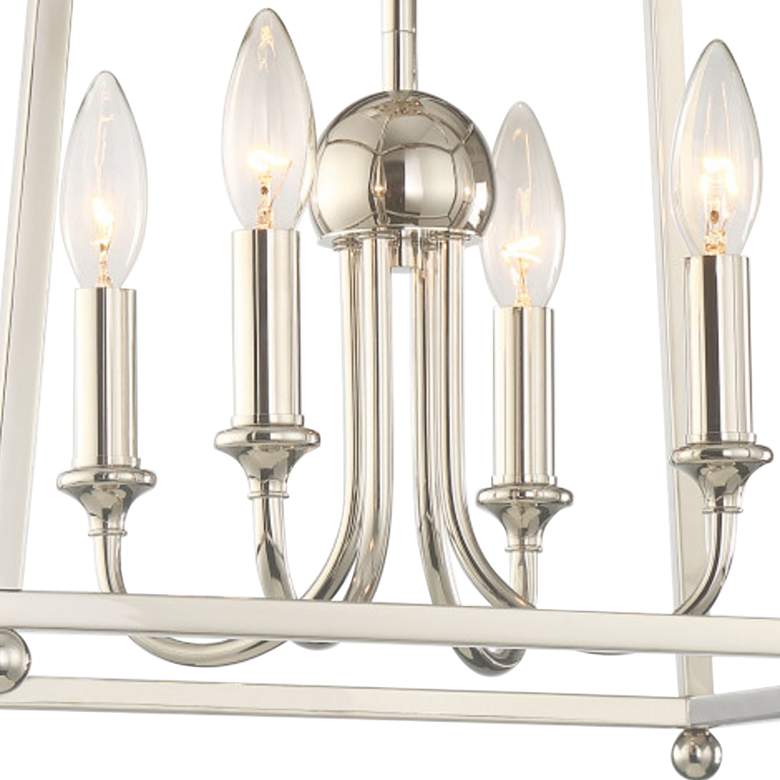 Image 3 Crystorama Sylvan 16 inch Wide Polished Nickel 4-Light Ceiling Light more views