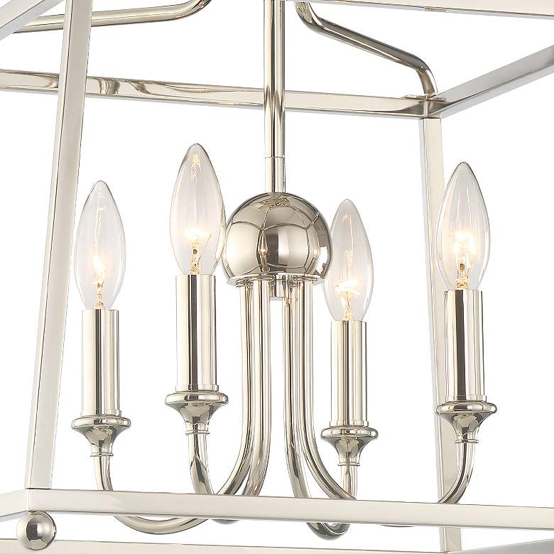 Image 3 Crystorama Sylvan 16 inch Wide Polished Nickel 4-Light Ceiling Light more views