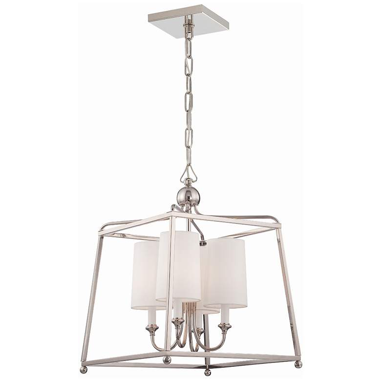 Image 3 Crystorama Sylvan 16"W Polished Nickel 4-Light Chandelier