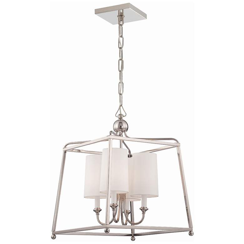 Image 3 Crystorama Sylvan 16 inchW Polished Nickel 4-Light Chandelier