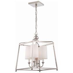 Crystorama Sylvan 16"W Polished Nickel 4-Light Chandelier