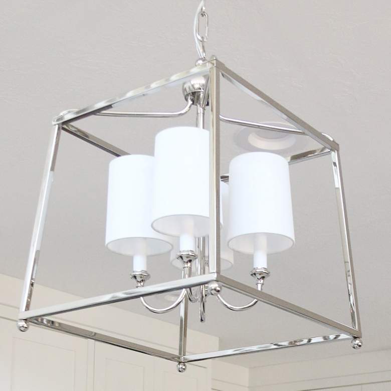 Image 2 Crystorama Sylvan 16"W Polished Nickel 4-Light Chandelier