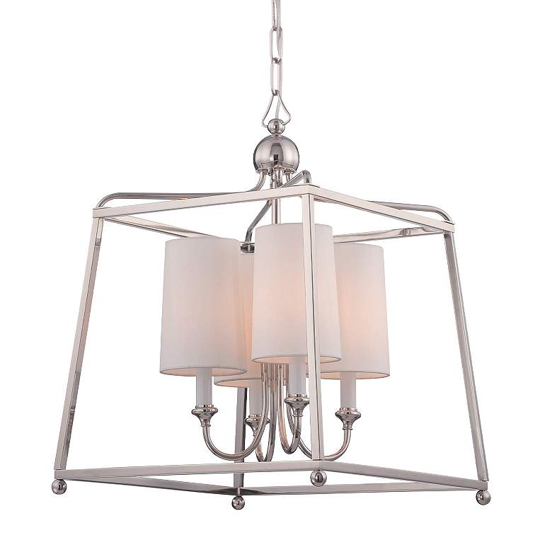 Image 4 Crystorama Sylvan 16 inchW Polished Nickel 4-Light Chandelier more views