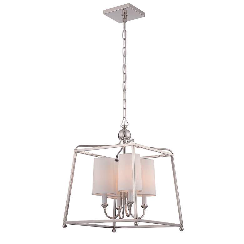 Image 5 Crystorama Sylvan 16 inchW Polished Nickel 4-Light Chandelier more views