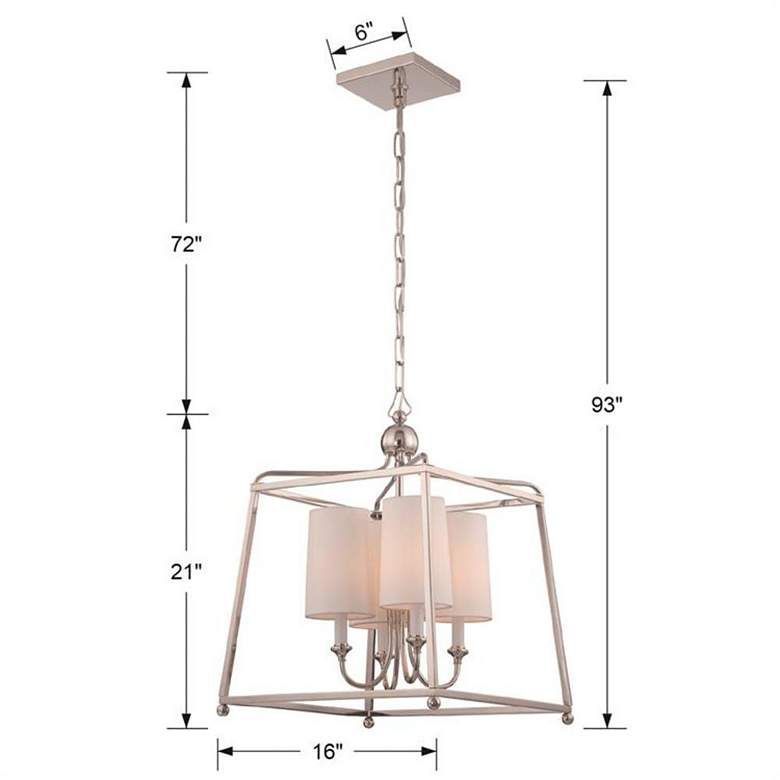 Image 7 Crystorama Sylvan 16"W Polished Nickel 4-Light Chandelier more views
