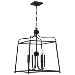 Crystorama Sylvan 21 1/2" Wide 4 Light Black Open Frame Chandelier
