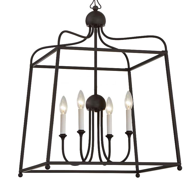 Image 2 Crystorama Sylvan 21 1/2" Wide 4 Light Black Open Frame Chandelier more views