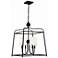 Crystorama Sylvan 21 1/2"W Black Forged 4-Light Chandelier