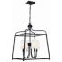 Crystorama Sylvan 21 1/2"W Black Forged 4-Light Chandelier
