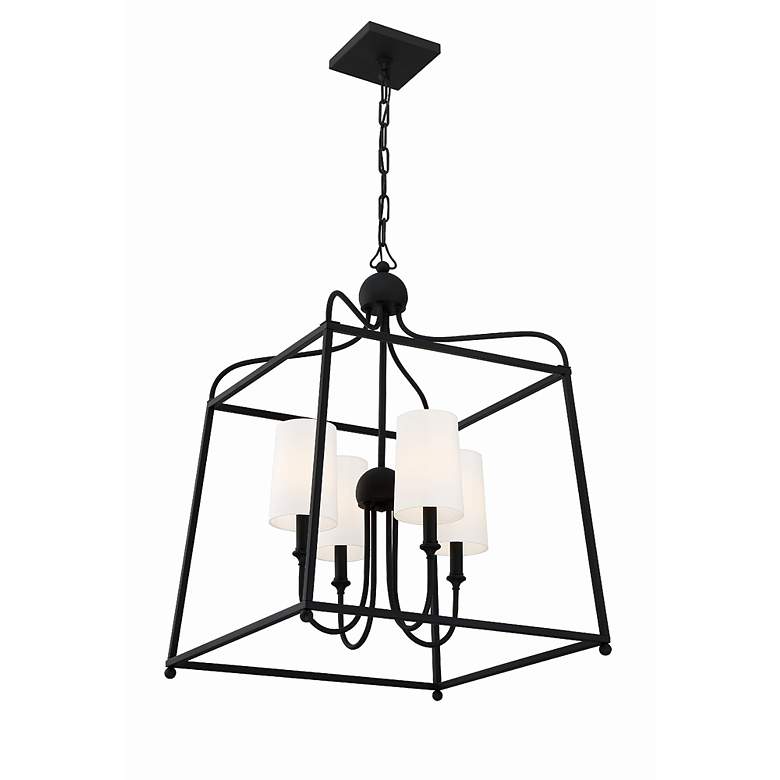 Image 2 Crystorama Sylvan 21 1/2"W Black Forged 4-Light Chandelier more views