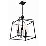 2_Crystorama Sylvan 21 1/2"W Black Forged 4-Light Chandelier more views