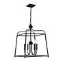 3_Crystorama Sylvan 21 1/2"W Black Forged 4-Light Chandelier more views