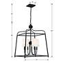 4_Crystorama Sylvan 21 1/2"W Black Forged 4-Light Chandelier more views