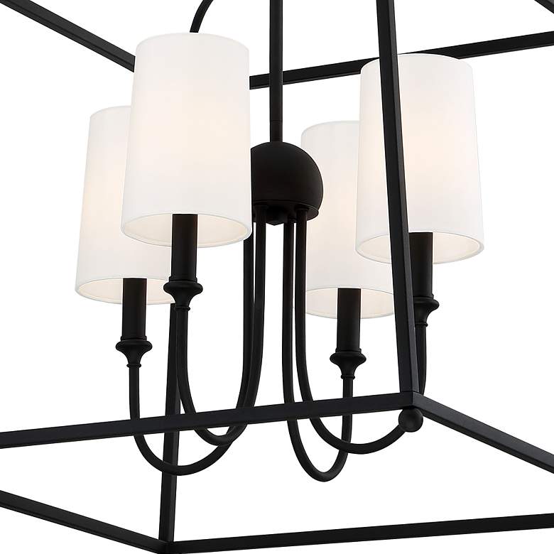 Image 5 Crystorama Sylvan 21 1/2"W Black Forged 4-Light Chandelier more views