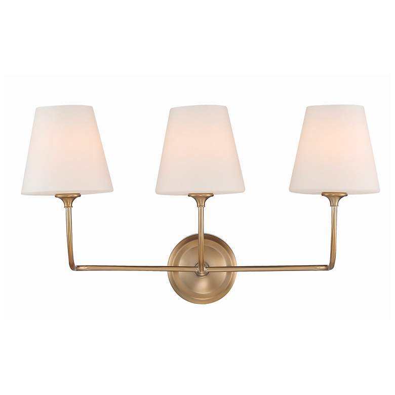Image 2 Crystorama Sylvan 23 1/4" Wide 3-Light Vibrant Gold Bath Vanity Light