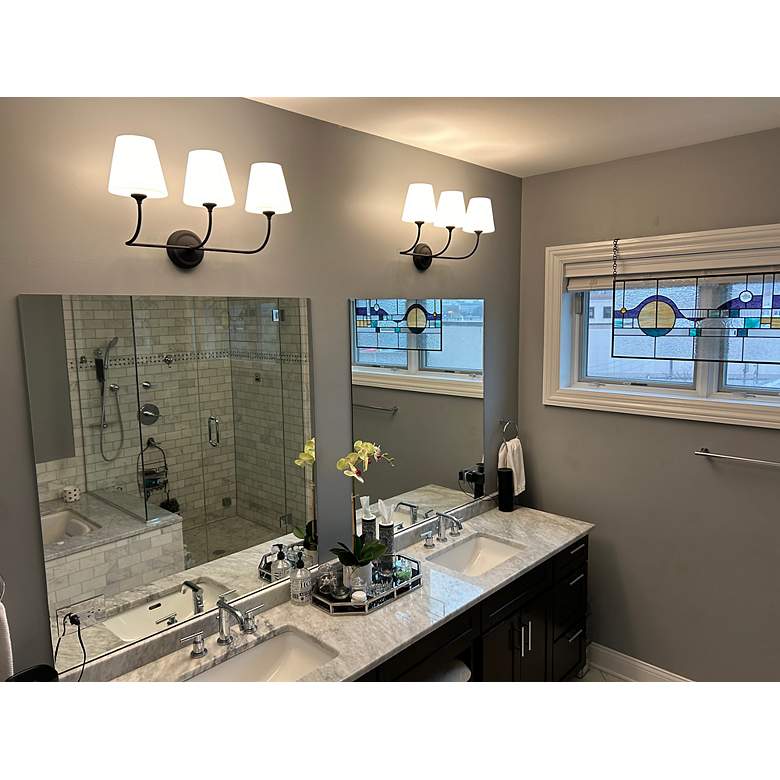 Image 6 Crystorama Sylvan 23 1/4" Wide Black Forged 3-Light Bath Light more views