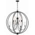 Crystorama Sylvan 40"W 8-Light Black Forged Chandelier