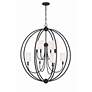 4_Crystorama Sylvan 40"W 8-Light Black Forged Chandelier more views