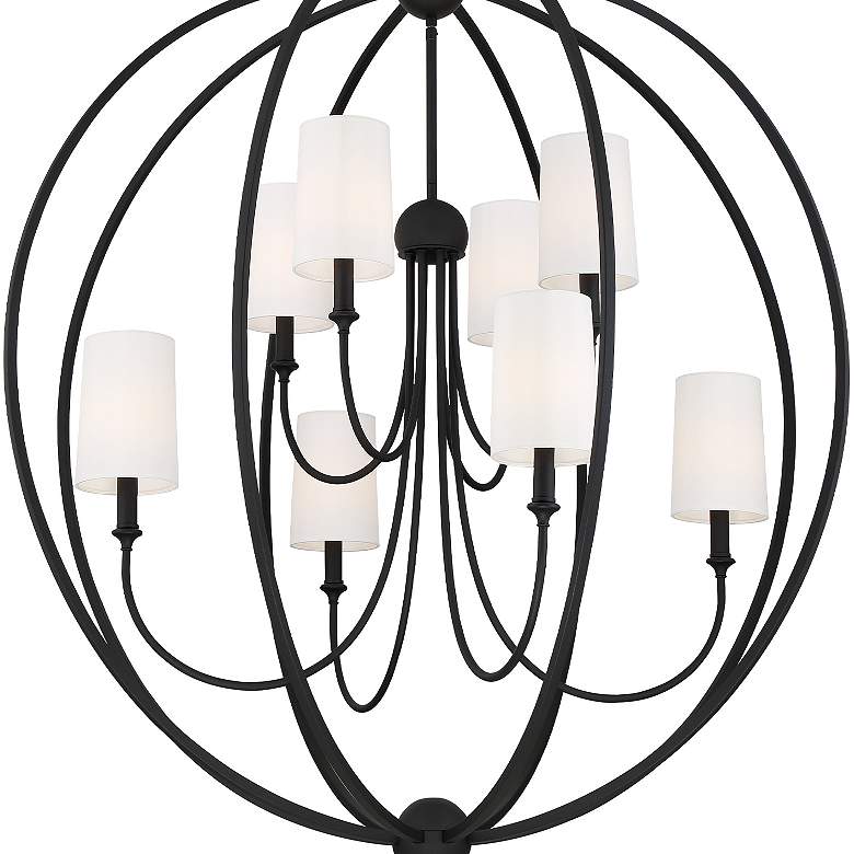 Image 5 Crystorama Sylvan 40"W 8-Light Black Forged Chandelier more views