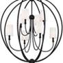 5_Crystorama Sylvan 40"W 8-Light Black Forged Chandelier more views