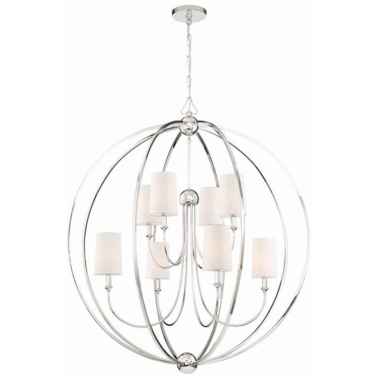 Image 2 Crystorama Sylvan 40"W Polished Nickel 8-Light Chandelier