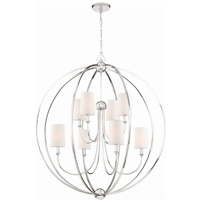 Image 2 Crystorama Sylvan 40 inchW Polished Nickel 8-Light Chandelier